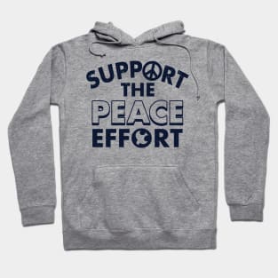 Vintage Peace Anti-War Peace Effort Superhero Slogan Hoodie